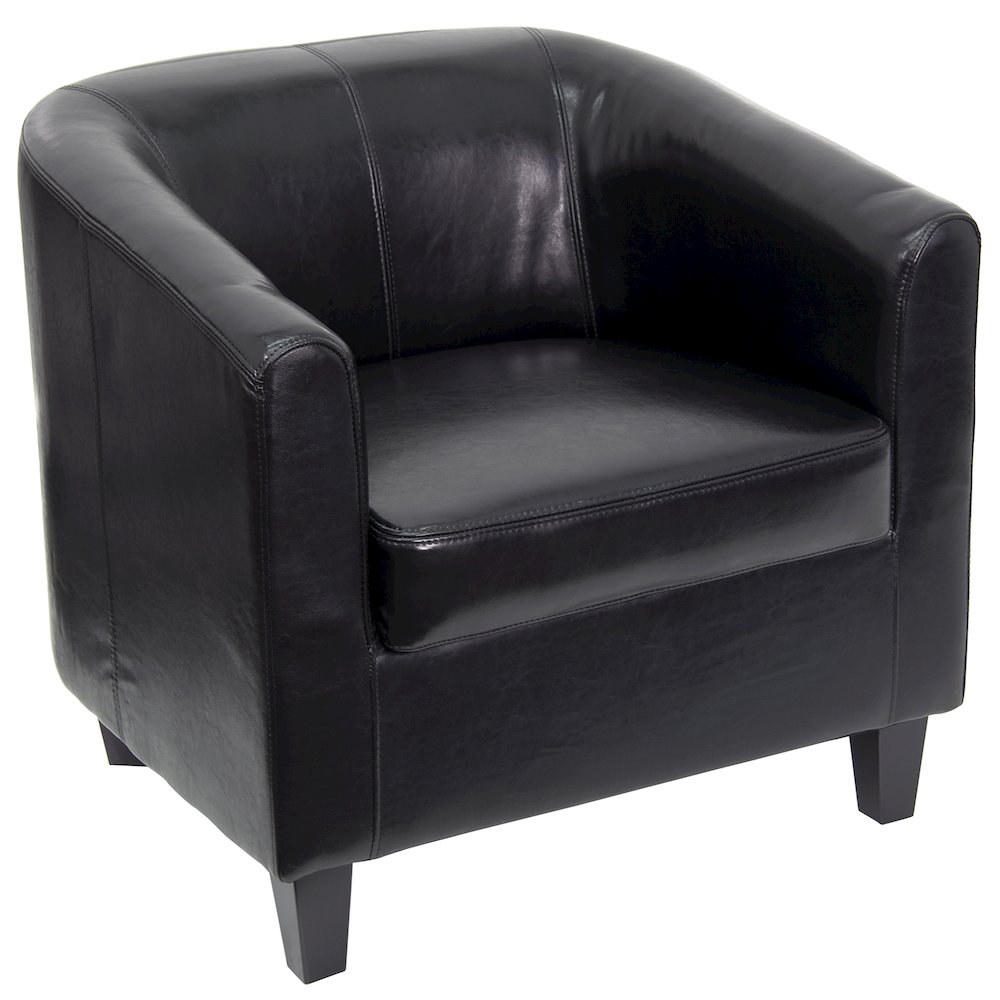 Black LeatherSoft Lounge Chair. Picture 1
