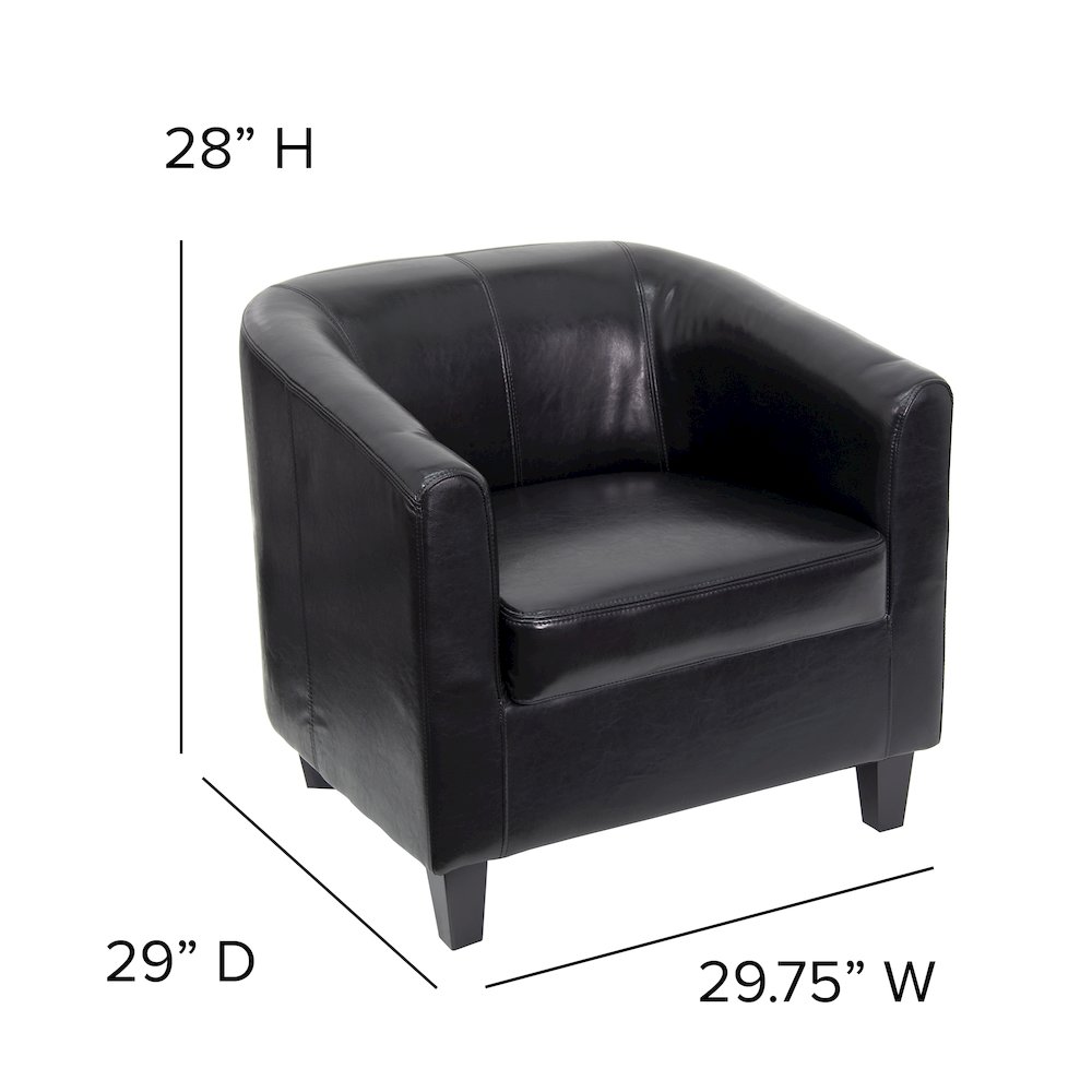 Black LeatherSoft Lounge Chair. Picture 6