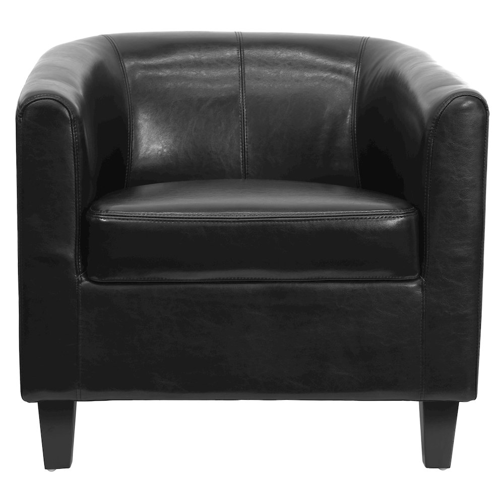 Black LeatherSoft Lounge Chair. Picture 10