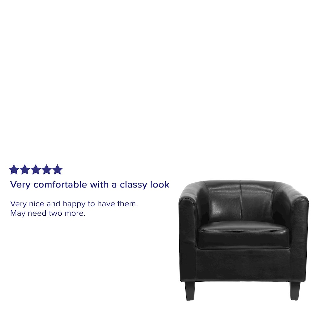 Black LeatherSoft Lounge Chair. Picture 4