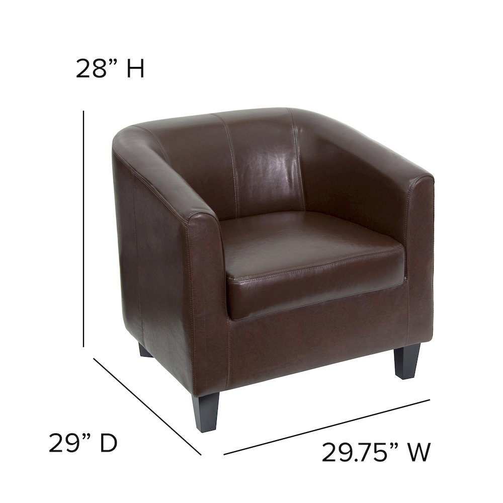 Brown LeatherSoft Lounge Chair. Picture 6