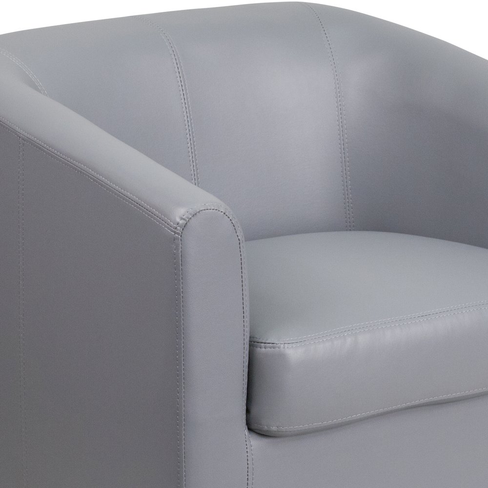 Gray LeatherSoft Lounge Chair. Picture 8