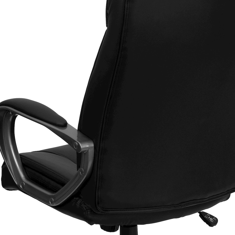 High Back Black LeatherSoft Executive Swivel Office Chair with Arms. Picture 12