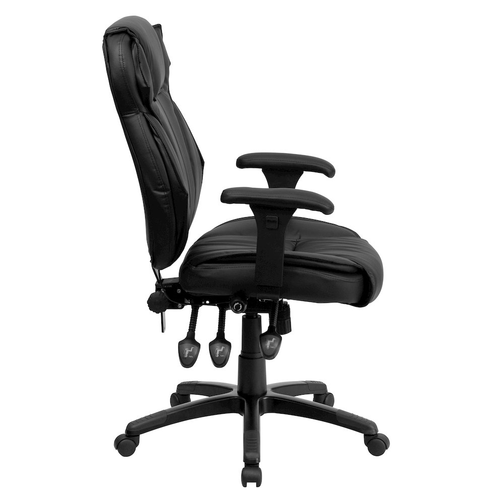 High Back Black Multifunction Executive Swivel Office Chair. Picture 10