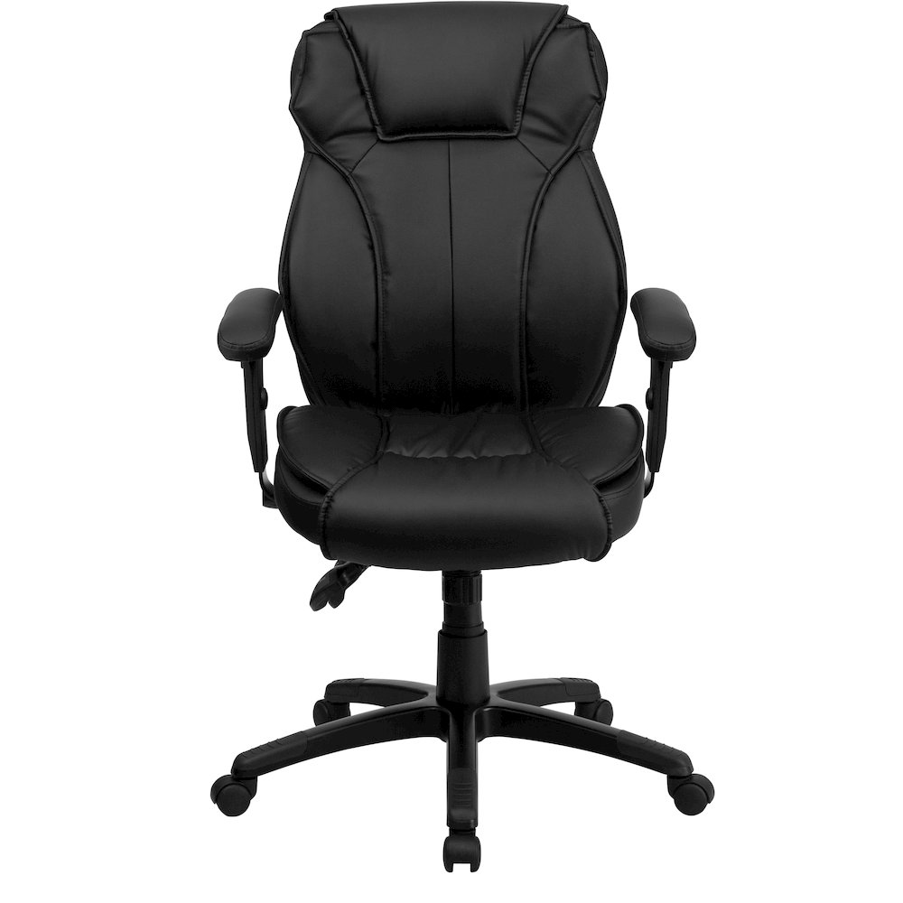 High Back Black Multifunction Executive Swivel Office Chair. Picture 11