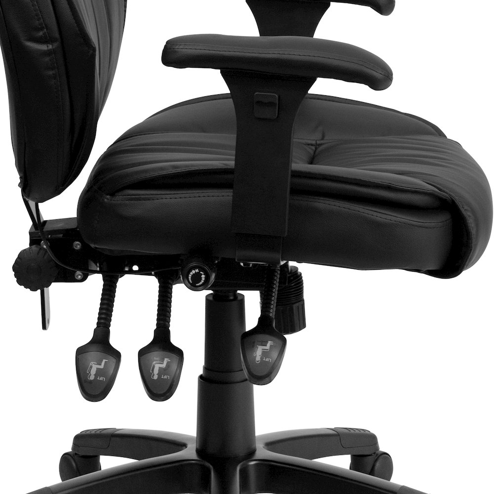 High Back Black Multifunction Executive Swivel Office Chair. Picture 12