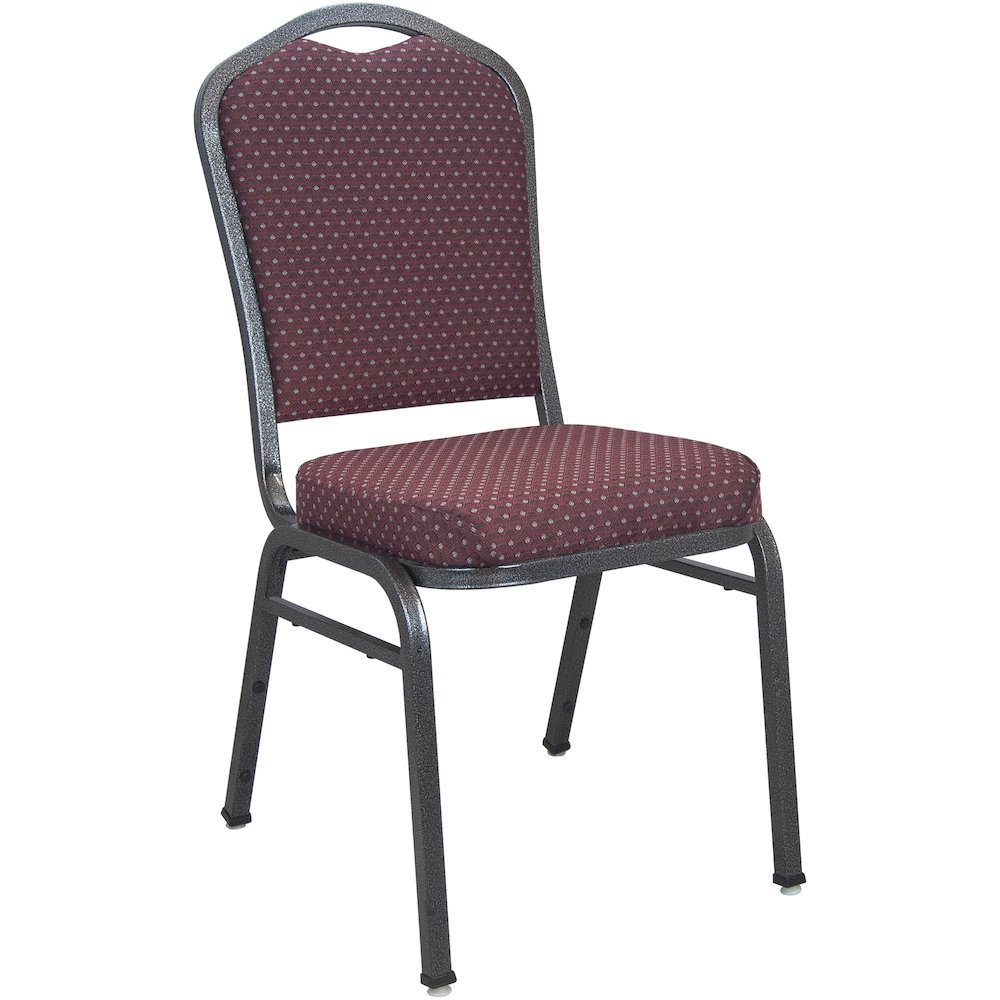 Advantage Premium Burgundy-patterned Crown Back Banquet Chair - Silver Vein. Picture 2