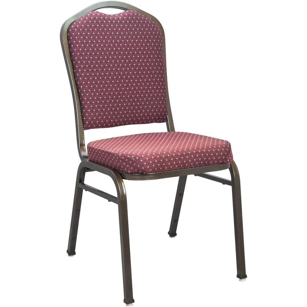 Premium Burgundy-patterned Crown Back Banquet Chair - Silver Vein. Picture 13