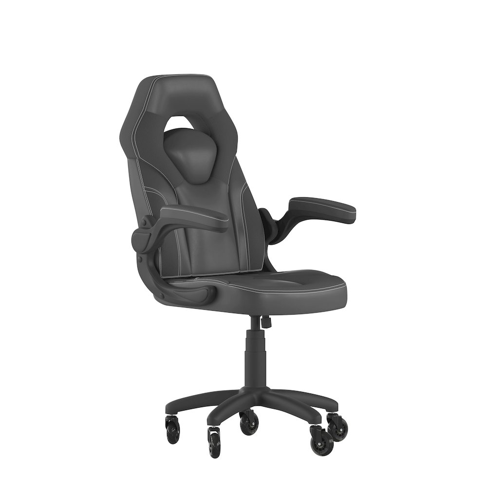X10 Gaming Chair Racing Office Computer Chair, Black LeatherSoft. Picture 1