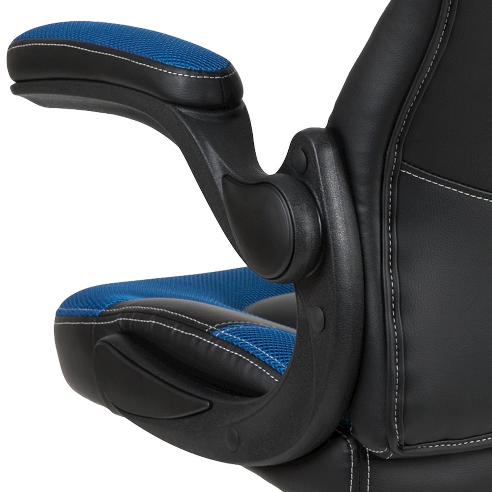 X10 Gaming Chair Racing Office Computer Swivel Chair, Blue/Black LeatherSoft. Picture 14