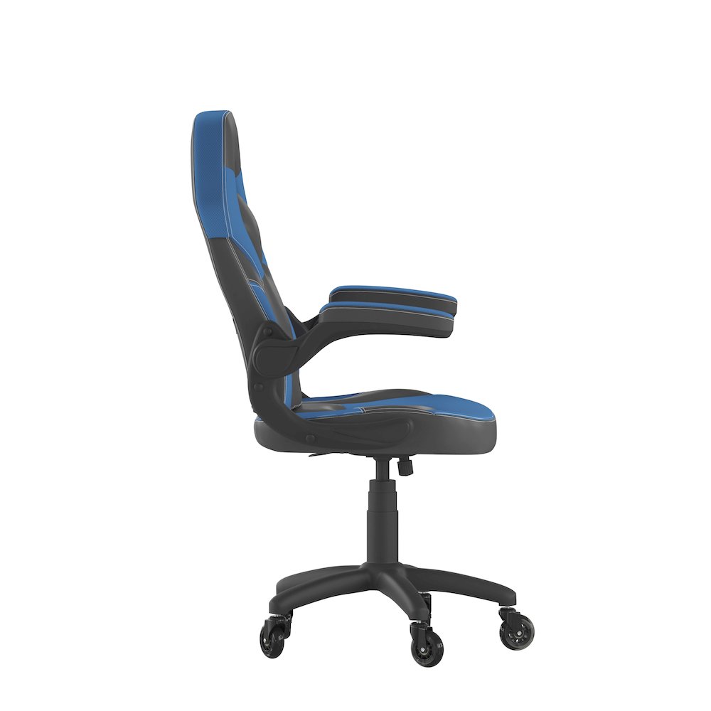 X10 Gaming Chair Racing Office Computer Chair, Blue/Black LeatherSoft. Picture 8