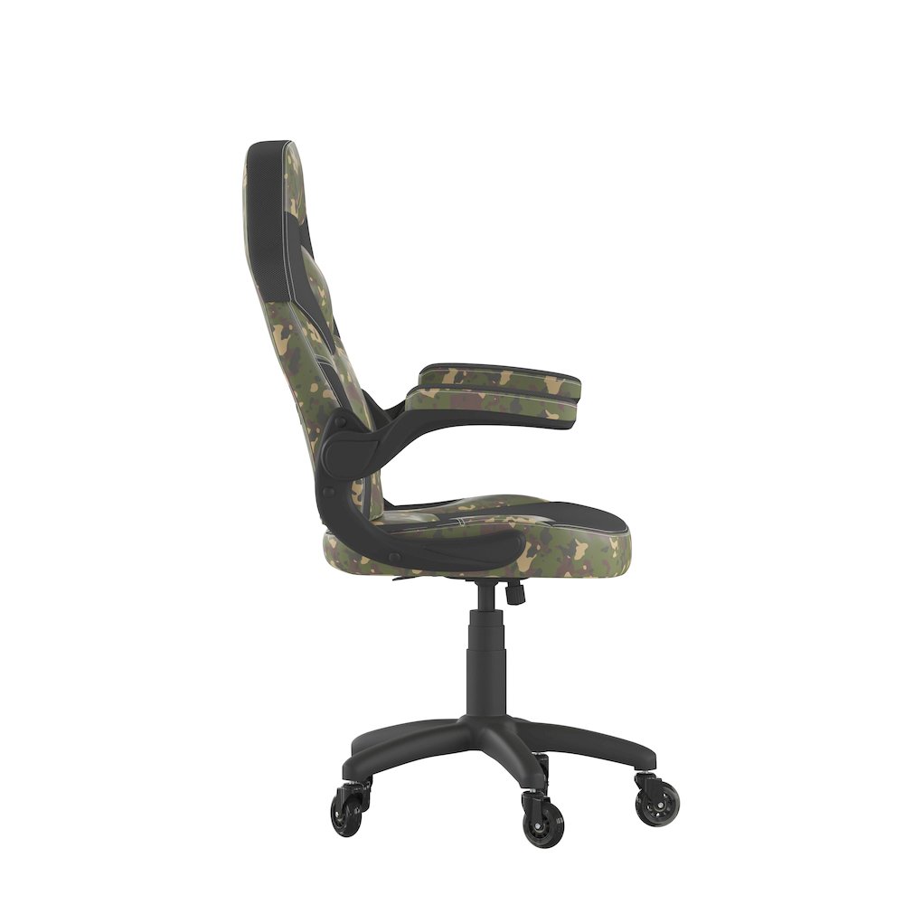 X10 Gaming Chair Racing Computer Chair, Camouflage/Black LeatherSoft. Picture 8