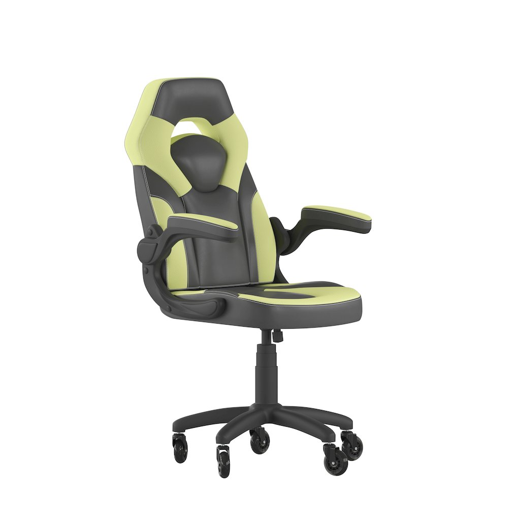 X10 Gaming Chair Racing Computer Chair, Neon Green/Black LeatherSoft. Picture 1
