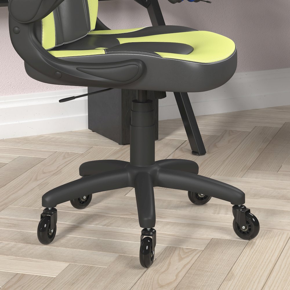 X10 Gaming Chair Racing Computer Chair, Neon Green/Black LeatherSoft. Picture 7