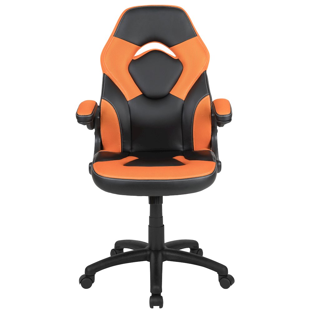 X10 Gaming Chair Racing Office Computer Swivel Chair, Orange/Black LeatherSoft. Picture 11