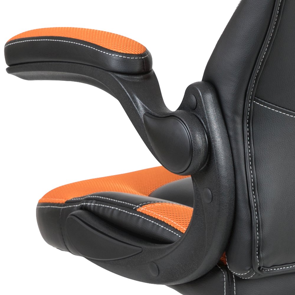 X10 Gaming Chair Racing Office Computer Swivel Chair, Orange/Black LeatherSoft. Picture 14