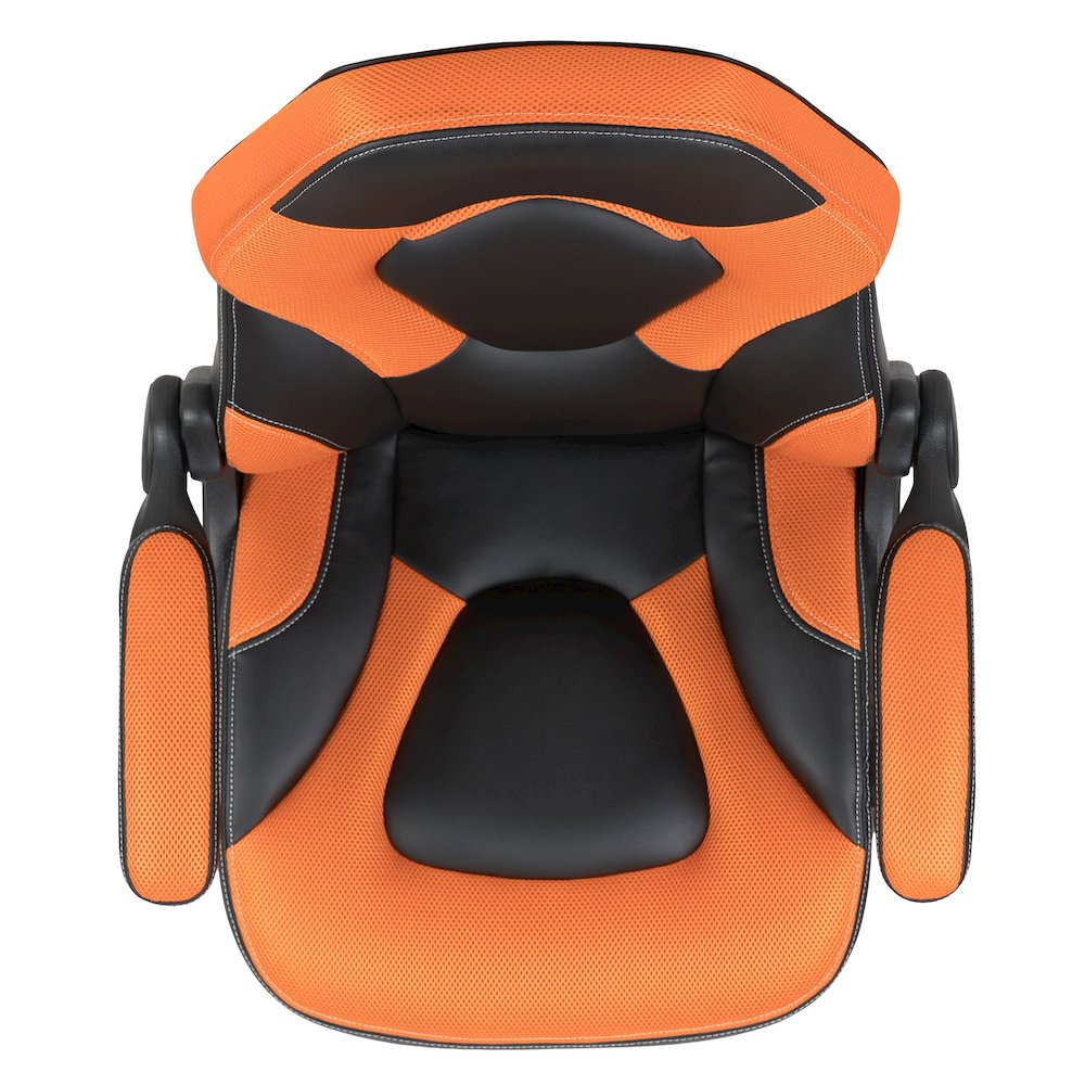 X10 Gaming Chair Racing Office Computer Swivel Chair, Orange/Black LeatherSoft. Picture 12