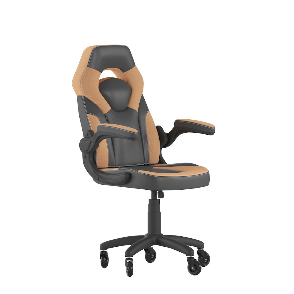 X10 Gaming Chair Racing Office Computer Chair, Orange/Black LeatherSoft. Picture 1