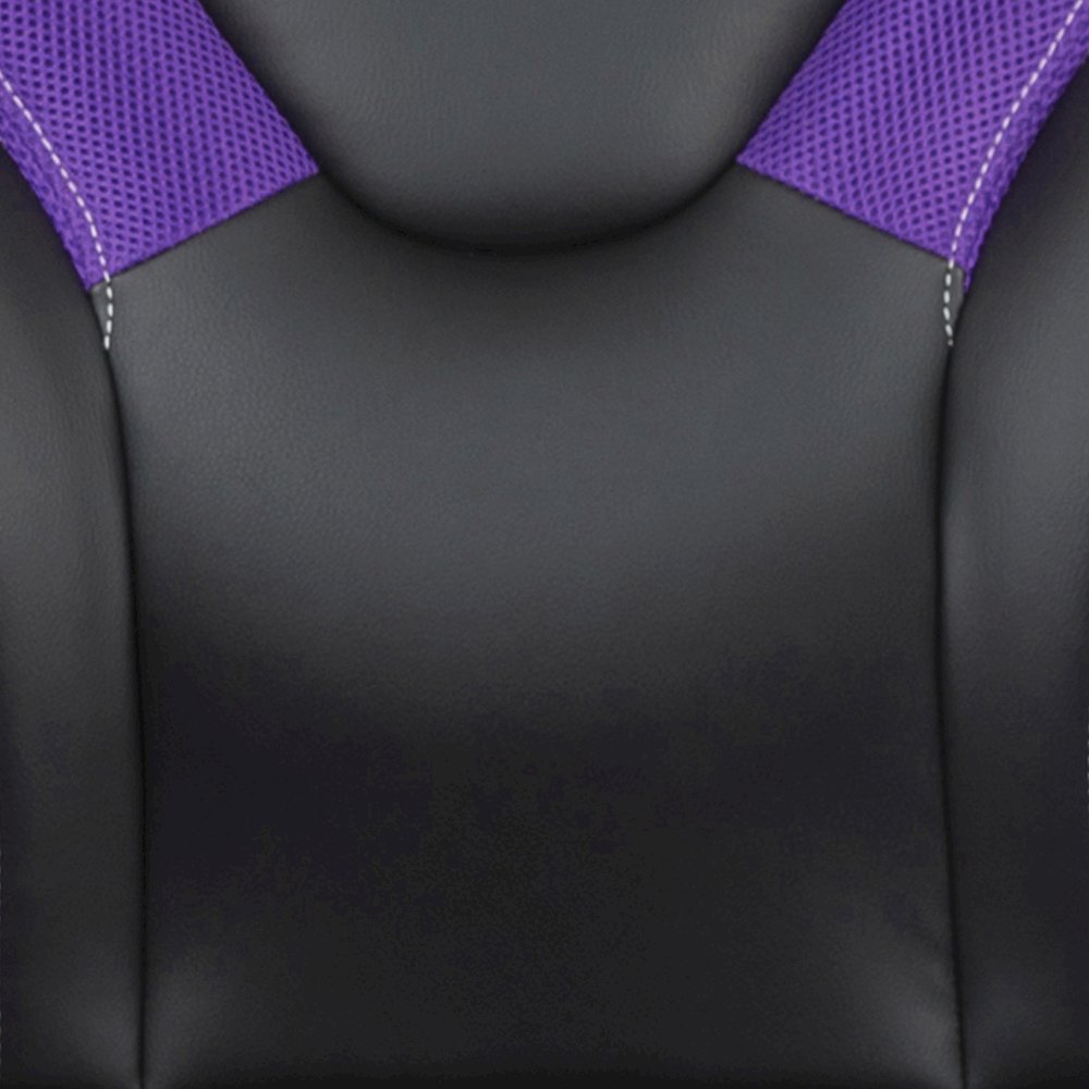 X10 Gaming Chair Racing Office Computer Swivel Chair, Purple/Black LeatherSoft. Picture 13