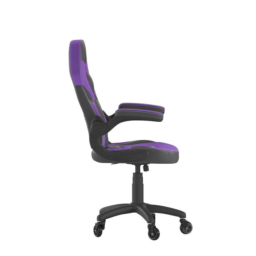 X10 Gaming Chair Racing Office Computer Chair, Purple/Black LeatherSoft. Picture 8