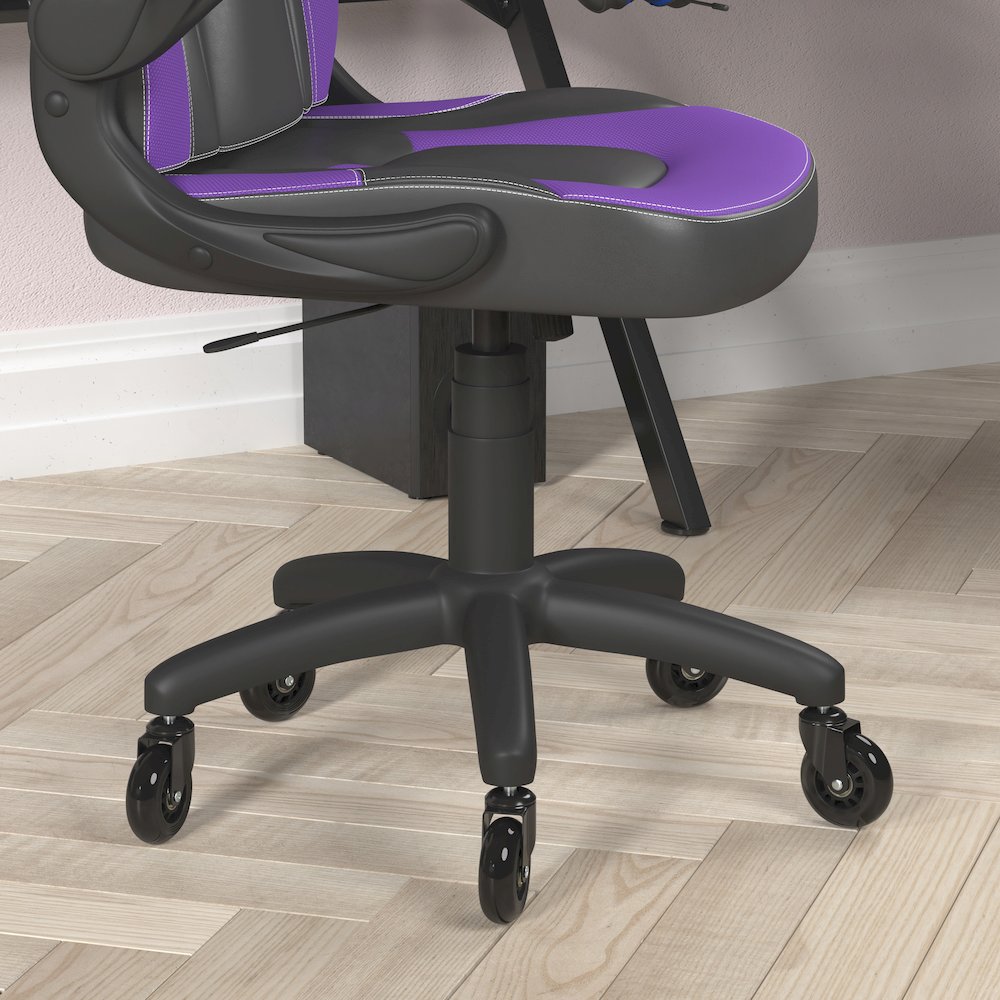 X10 Gaming Chair Racing Office Computer Chair, Purple/Black LeatherSoft. Picture 7