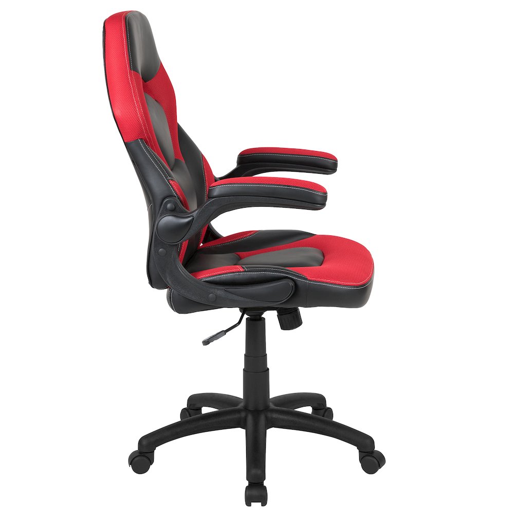 X10 Gaming Chair Racing Office Computer Swivel Chair, Red/Black LeatherSoft. Picture 10