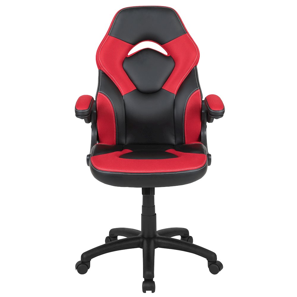 X10 Gaming Chair Racing Office Computer Swivel Chair, Red/Black LeatherSoft. Picture 11