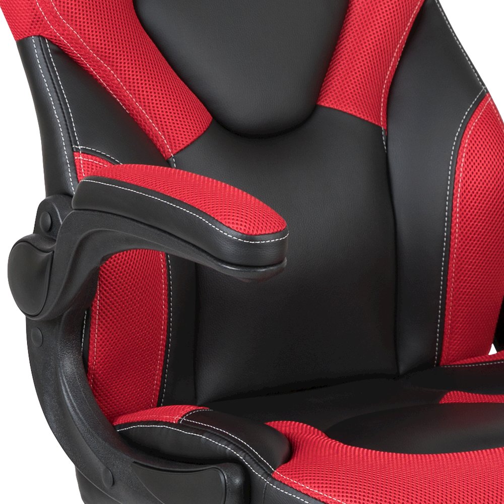 X10 Gaming Chair Racing Office Computer Swivel Chair, Red/Black LeatherSoft. Picture 9