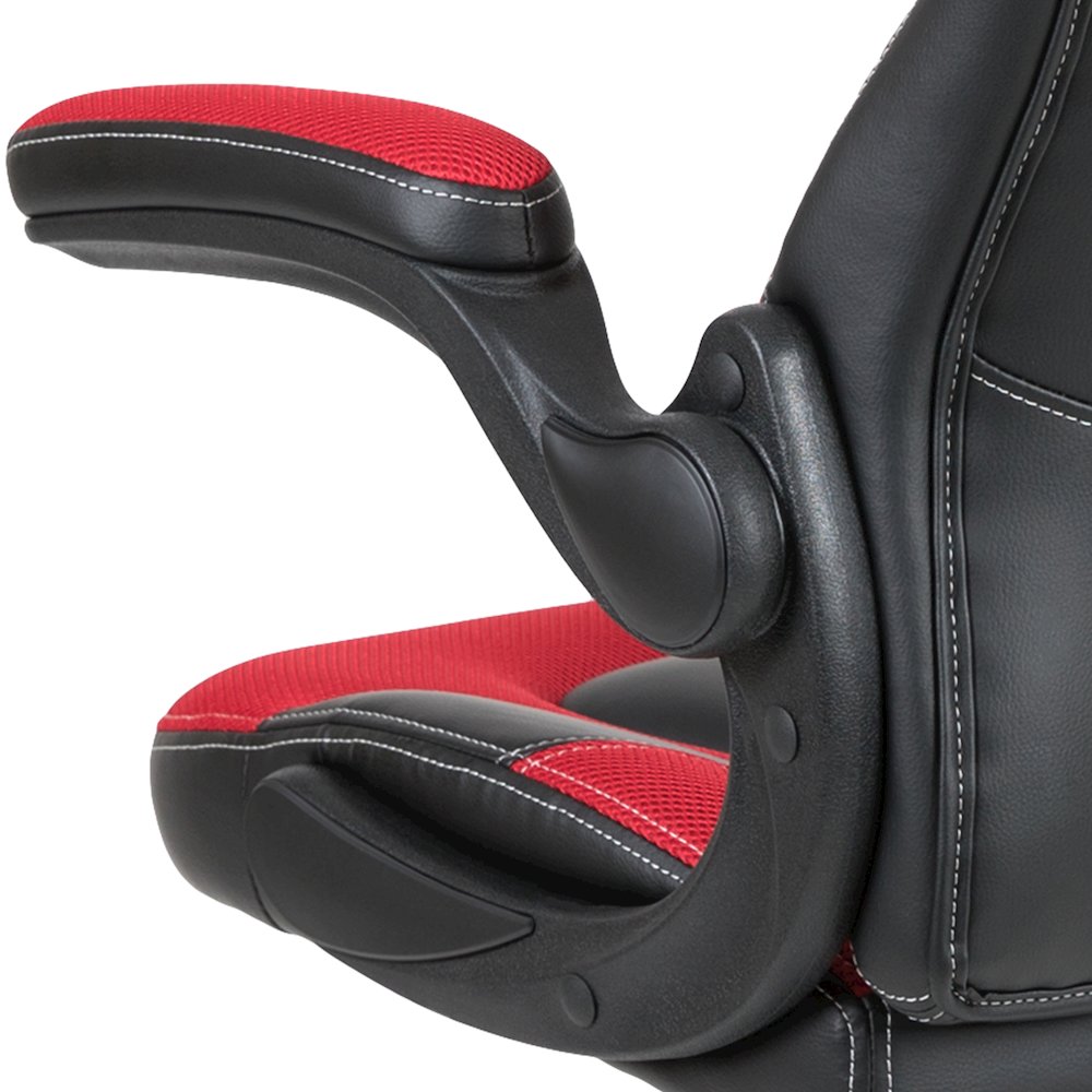 X10 Gaming Chair Racing Office Computer Swivel Chair, Red/Black LeatherSoft. Picture 14