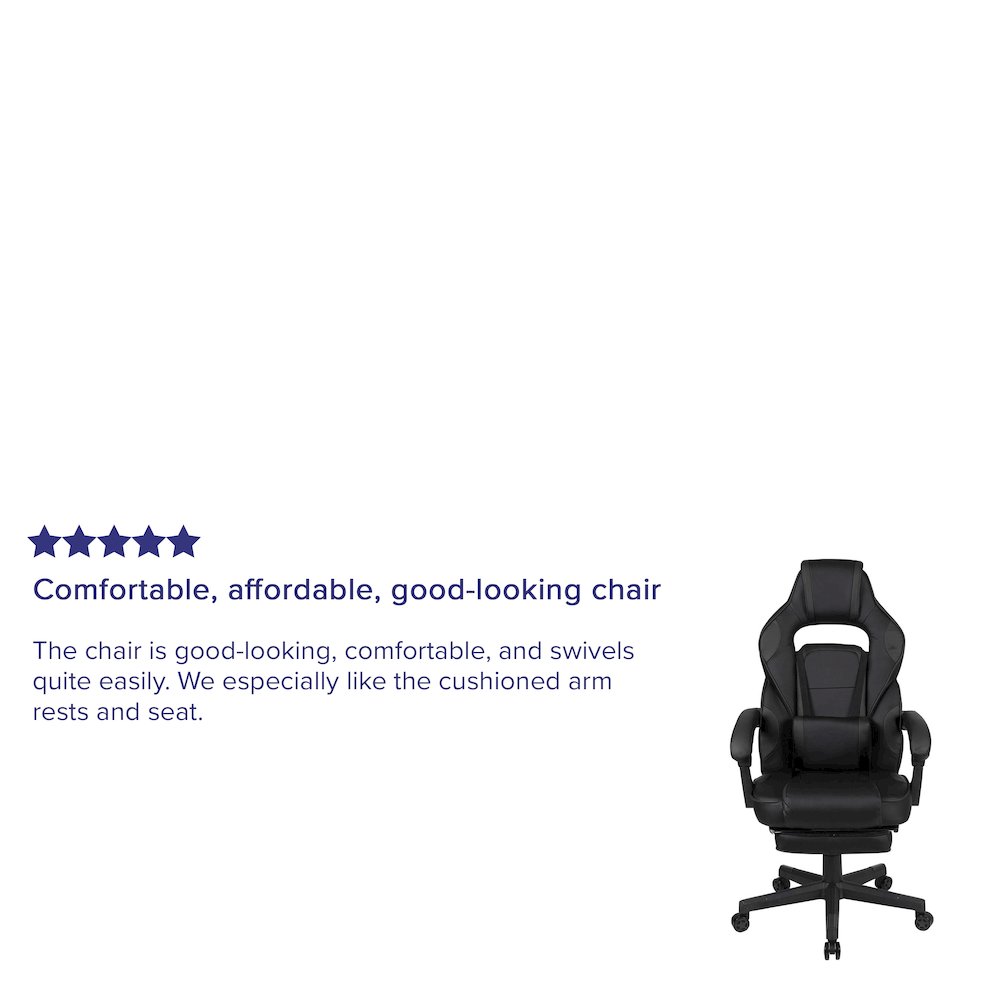 X40 Gaming Chair Racing Computer Chair - Black. Picture 4