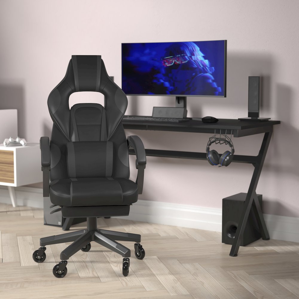 X40 Gaming Chair Racing Computer Chair - Black/Gray. Picture 2