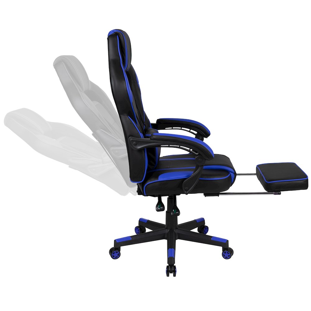 X40 Gaming Chair Racing Computer Chair - Black/Blue. Picture 14