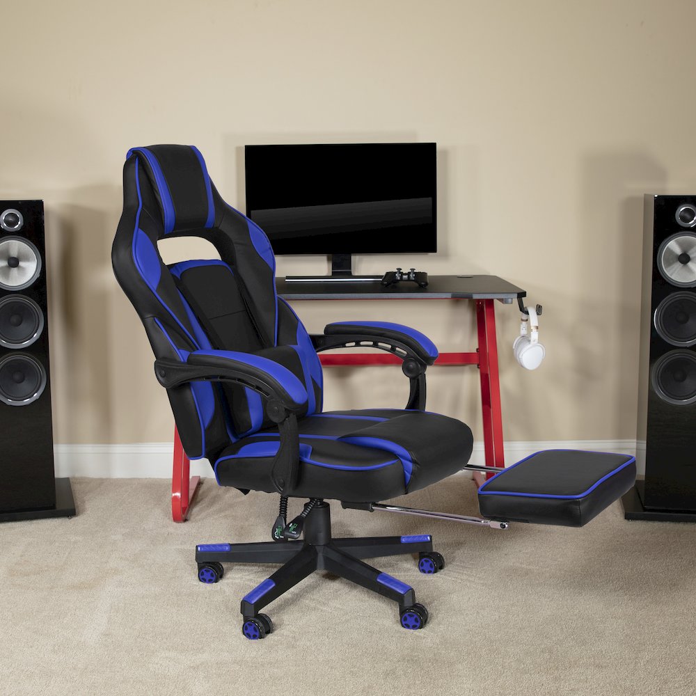 X40 Gaming Chair Racing Computer Chair - Black/Blue. Picture 7