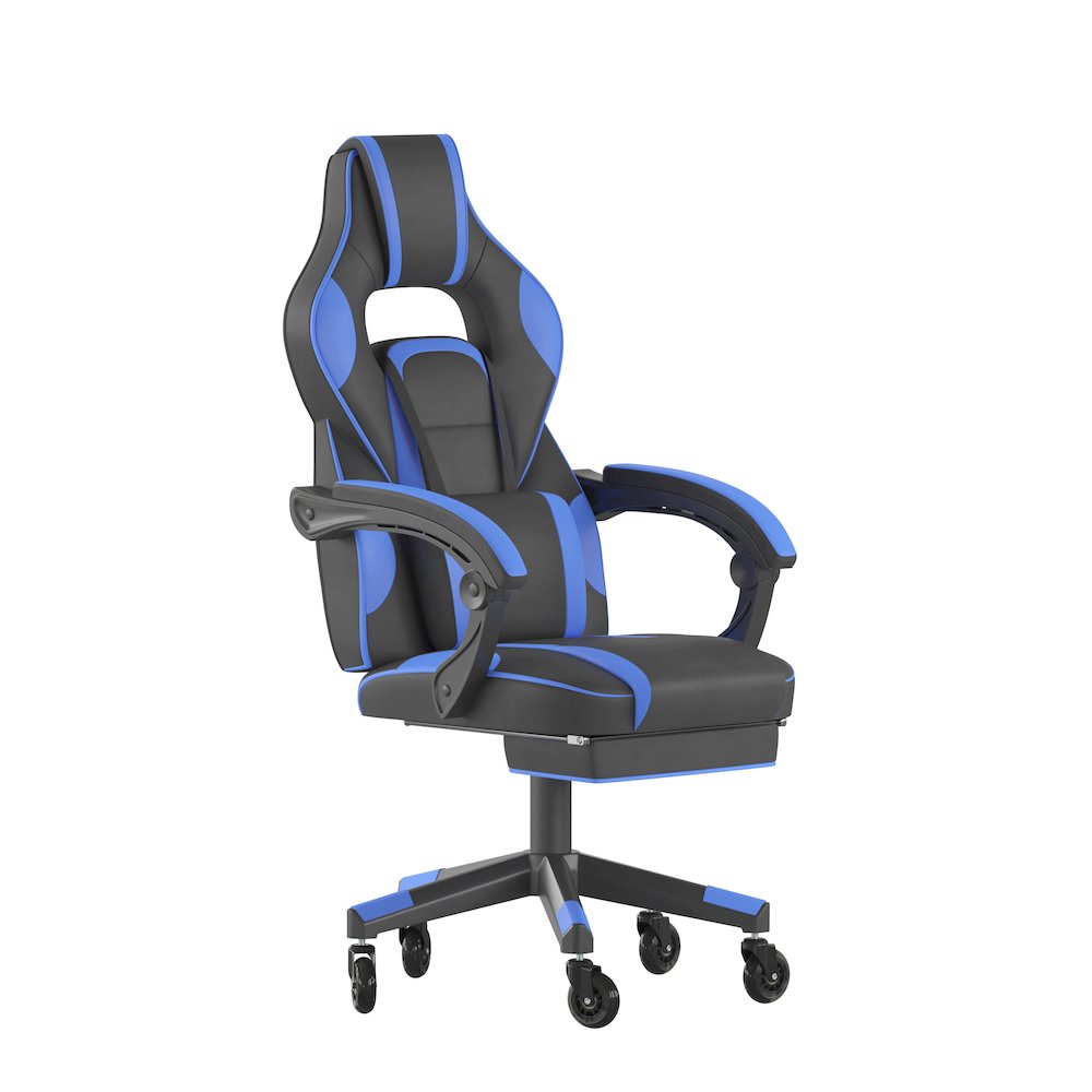 X40 Gaming Chair Racing Computer Chair - Black/Blue. Picture 1
