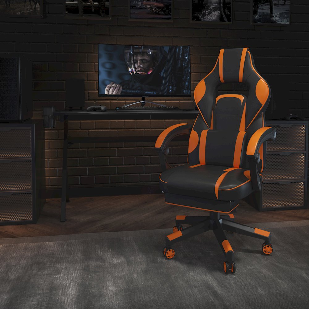 X40 Gaming Chair Racing Computer Chair - Black/Orange. Picture 2