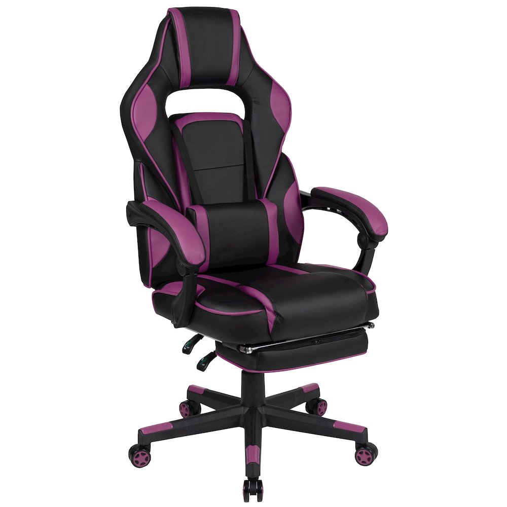 X40 Gaming Chair Racing Computer Chair - Black/Purple. Picture 1