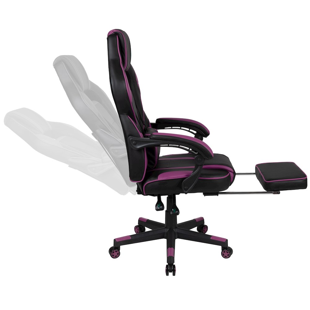 X40 Gaming Chair Racing Computer Chair - Black/Purple. Picture 14