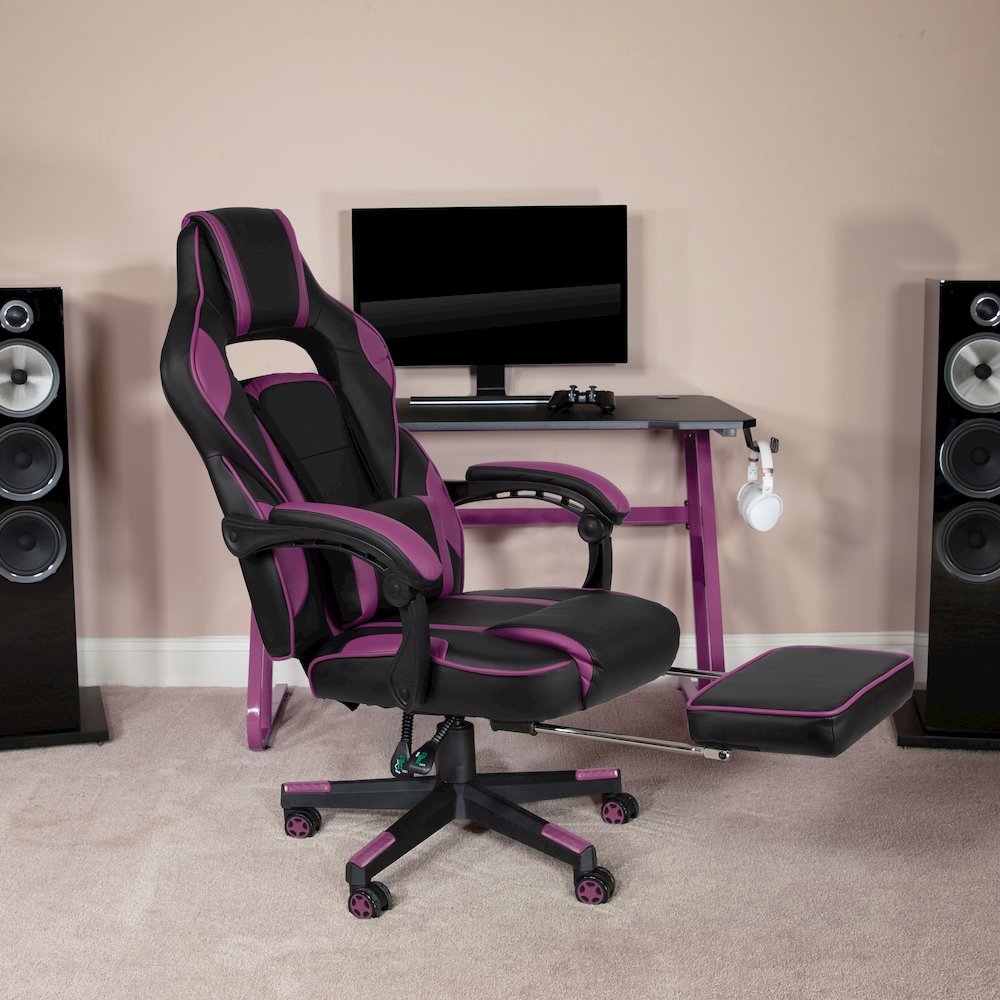 X40 Gaming Chair Racing Computer Chair - Black/Purple. Picture 7