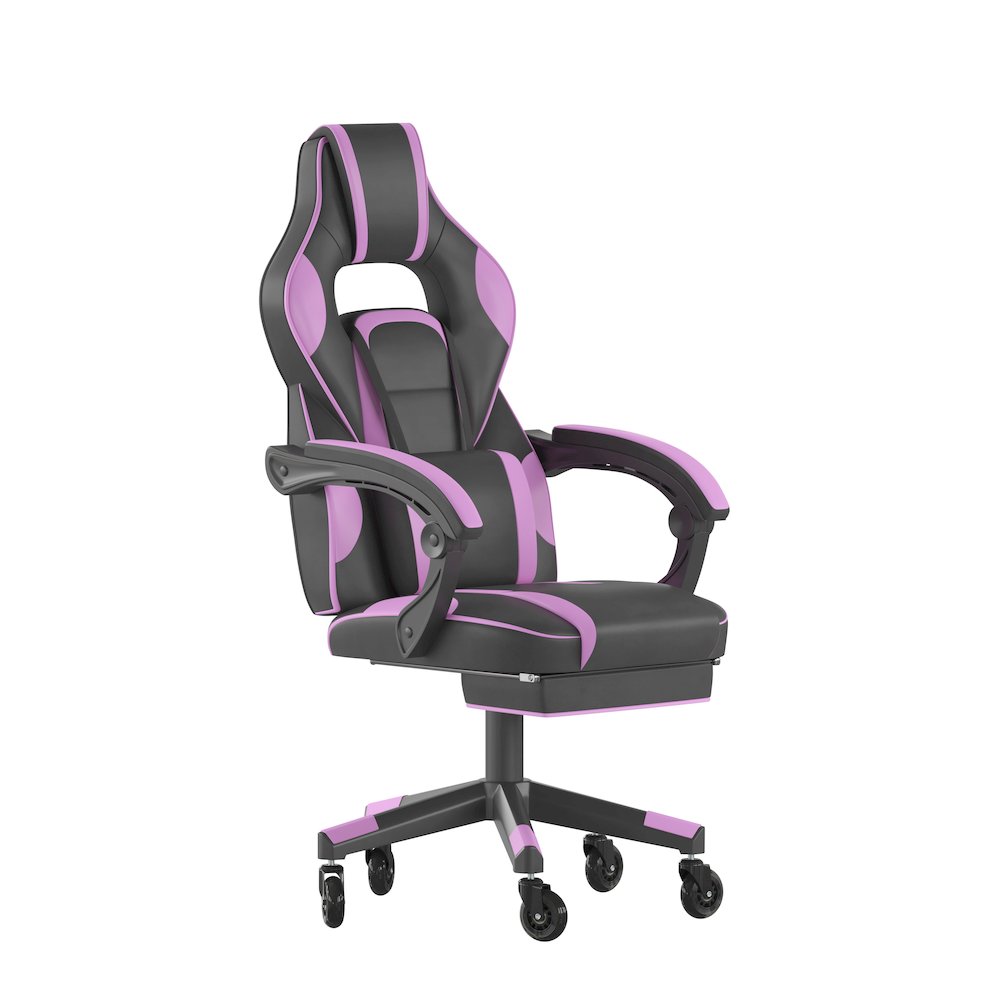 X40 Gaming Chair Racing Computer Chair - Black/Purple. Picture 1