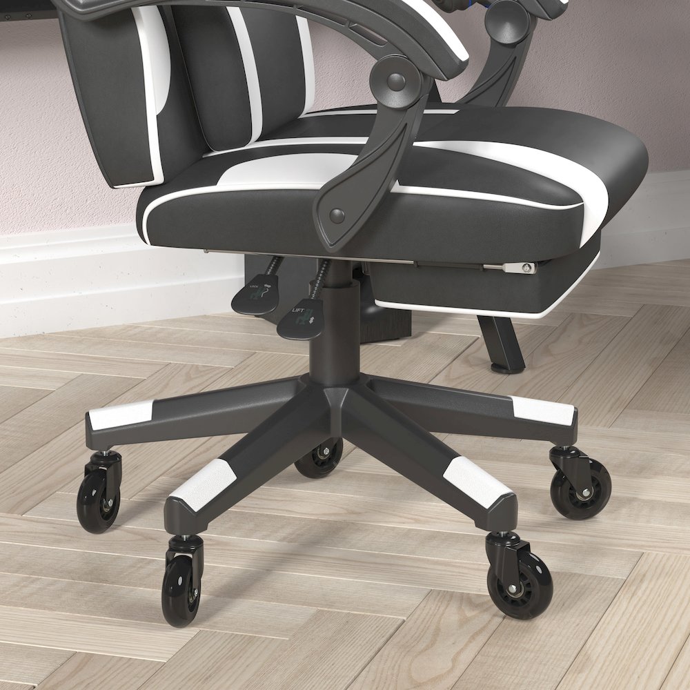 X40 Gaming Chair Racing Computer Chair - White. Picture 7
