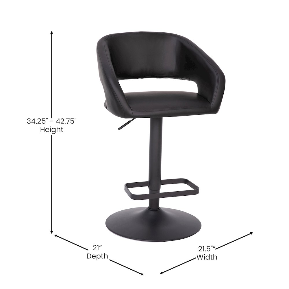Contemporary Adjustable Swivel Bar Stool. Picture 5