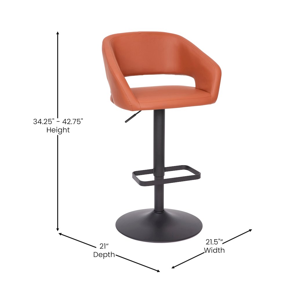Contemporary Adjustable Swivel Bar Stool. Picture 5