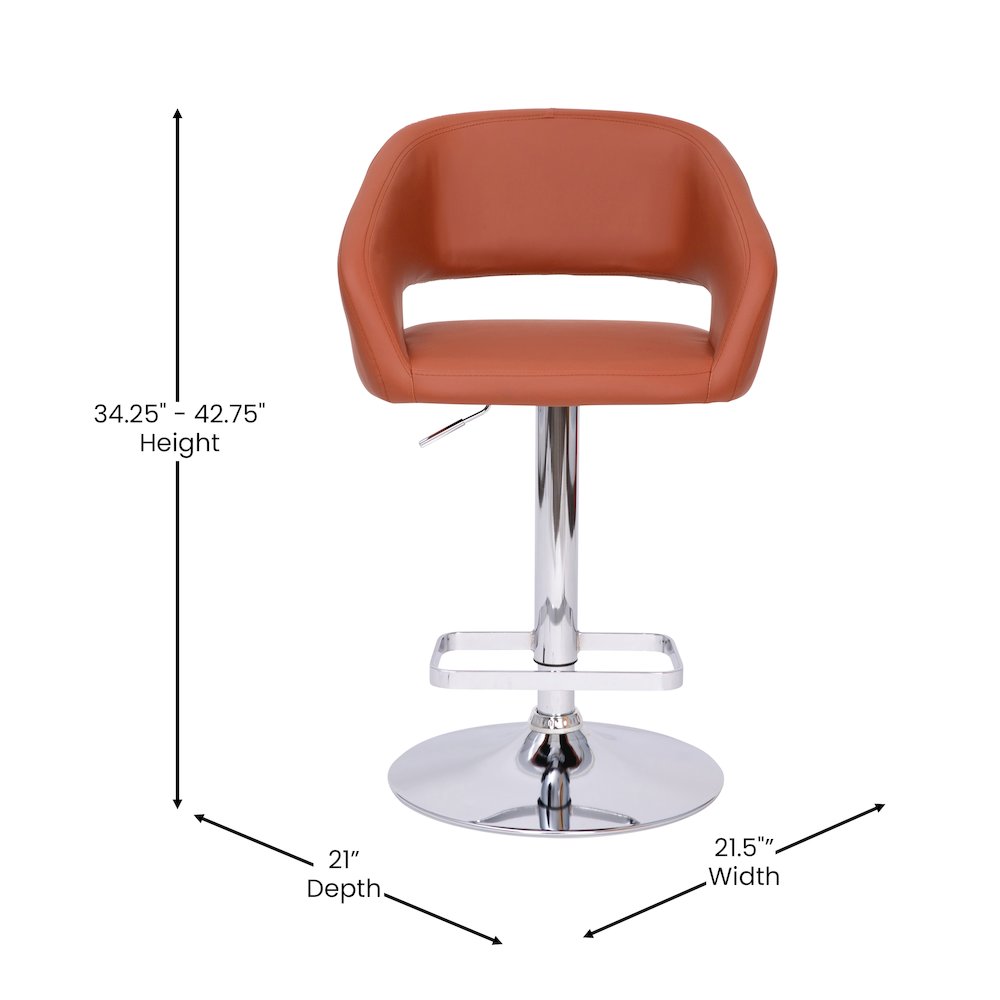 Contemporary Adjustable Swivel Bar Stool. Picture 5