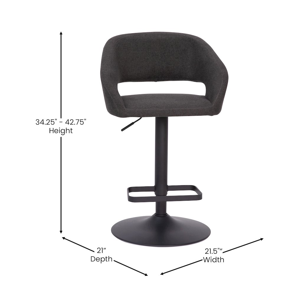 Contemporary Adjustable Swivel Bar Stool. Picture 5