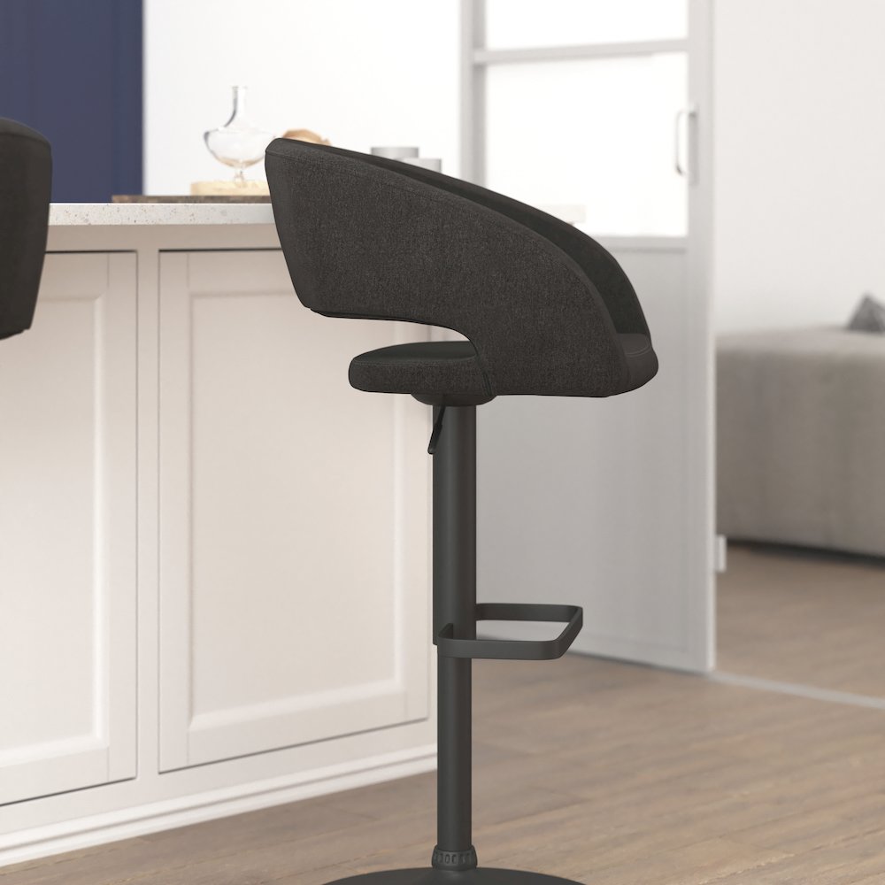 Contemporary Adjustable Swivel Bar Stool. Picture 6
