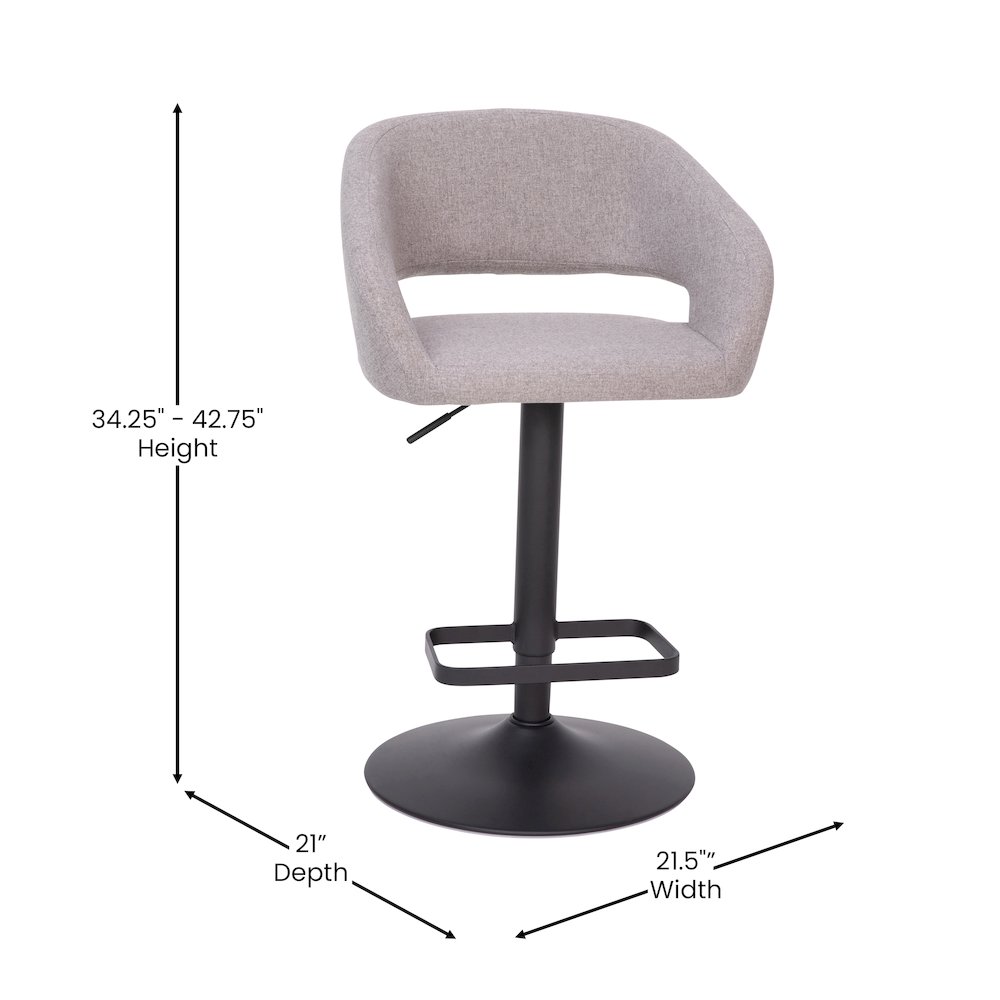 Contemporary Adjustable Swivel Bar Stool. Picture 5