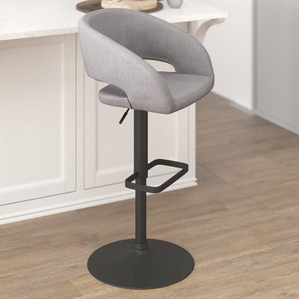 Contemporary Adjustable Swivel Bar Stool. Picture 7