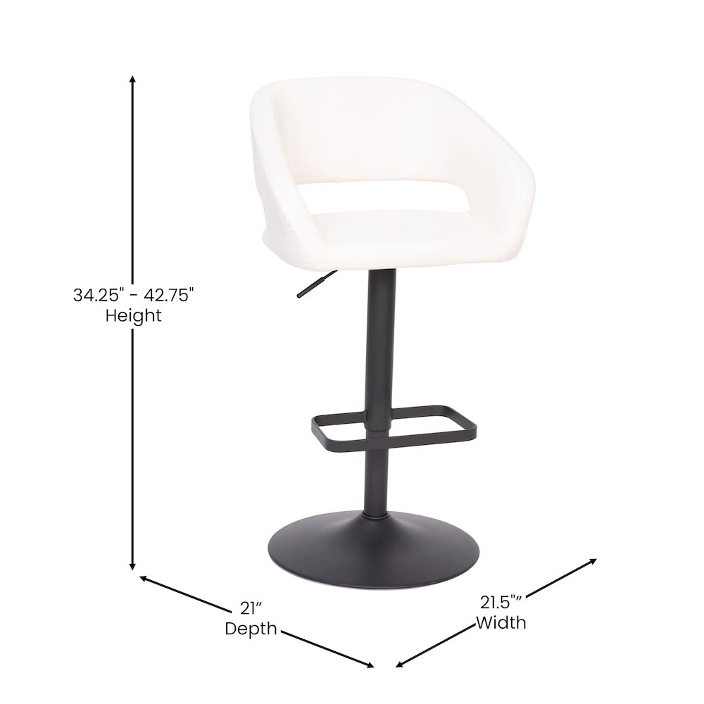 Contemporary Adjustable Swivel Bar Stool. Picture 5