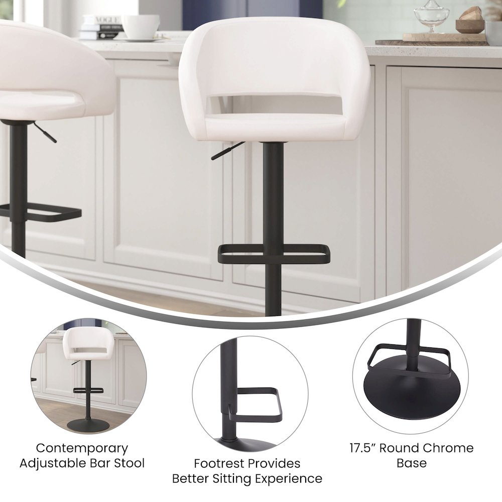 Contemporary Adjustable Swivel Bar Stool. Picture 4