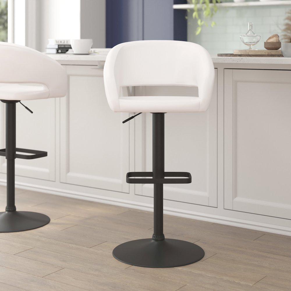 Contemporary Adjustable Swivel Bar Stool. Picture 2